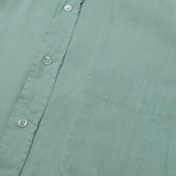 BURBERRY Mens Plain Shirt Green 90s Long Sleeve L