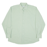 BURBERRY Mens Plain Shirt Green 90s Long Sleeve L