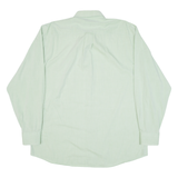 BURBERRY Mens Plain Shirt Green 90s Long Sleeve L