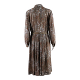 FINK MODELL Womens A-Line Dress Brown Paisley Midi L