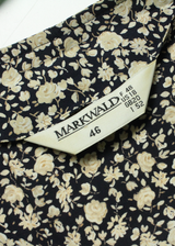 MARKWALD Womens Tea Dress Cream Floral Short Sleeve Long L