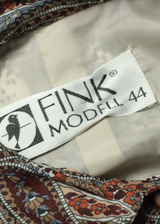 FINK MODELL Womens A-Line Dress Brown Paisley Midi L