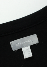 STEFANEL Womens Wrap Dress Black Viscose Sleeveless Midi M