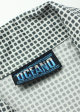 OCEANO Womens A-Line Dress Grey Spotted Short Sleeve Midi UK 10