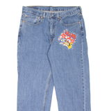 LEVI'S 550 Jeans Customised Mens Blue Relaxed Tapered W34 L30
