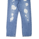 LEVI'S 501 Jeans Distressed Womens Blue Regular Straight Stone Wash W26 L26