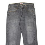 LEVI'S 501 Jeans Mens Grey Regular Straight Stone Wash W34 L25