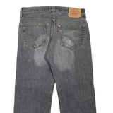 LEVI'S 501 Jeans Mens Grey Regular Straight Stone Wash W34 L25