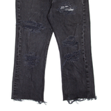 LEVI'S 501 Jeans Distressed Mens Black Regular Straight W32 L23