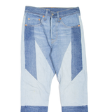 LEVI'S 501S Jeans Patchwork BIG E Womens Blue Skinny Straight W26 L26