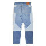 LEVI'S 501S Jeans Patchwork BIG E Womens Blue Skinny Straight W26 L26