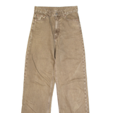 GOOD TIME DENIM High Waist Womens Trousers Brown Regular Bootcut W23 L32