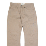 BIO COTTON Workwear Mens Trousers Beige Regular Straight W34 L30