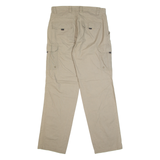 LETS GO Cargo Mens Trousers Beige Regular Straight W32 L32