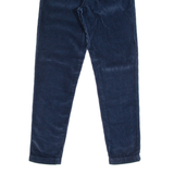 TIMBERLAND High Rise Womens Corduroy Trousers Blue Regular Tapered W24 L27