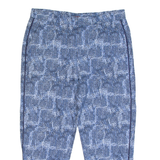 7 FOR ALL MANKIND Crazy Pattern Womens Trousers Blue Slim Skinny W32 L24