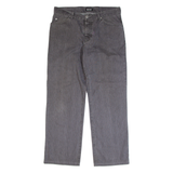 HIS Striped Mens Trousers Grey Regular Straight 90s W34 L30