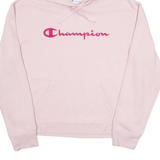 CHAMPION Womens Pink Hoodie L