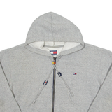 TOMMY HILFIGER Womens Grey Hoodie Full Zip M