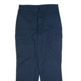 DICKIES Cargo Workwear Mens Trousers Blue Regular Straight W34 L34