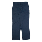 DICKIES Cargo Workwear Mens Trousers Blue Regular Straight W34 L34