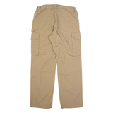 BENCHMARK Cargo Mens Trousers Brown Regular Straight W34 L32