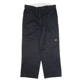 DICKIES Workwear Mens Trousers Black Regular Straight W36 L30