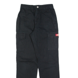 DICKIES Cargo Workwear Mens Trousers Black Regular Tapered W26 L28