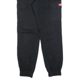 DICKIES Cargo Workwear Mens Trousers Black Regular Tapered W26 L28