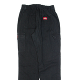 DICKIES Cargo Workwear Mens Trousers Black Regular Tapered W26 L28