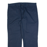 DICKIES Workwear Mens Trousers Blue Regular Straight W42 L32