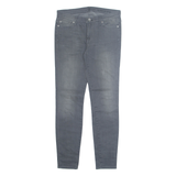 7 FOR ALL MANKIND Womens Jeans Grey Regular Skinny Stone Wash W32 L30