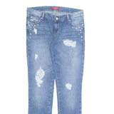 GUESS Womens Jeans Blue Regular Tapered Stone Wash W32 L32