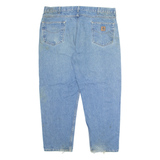 CARHARTT Mens Jeans Blue Regular Straight Stone Wash W44 L30