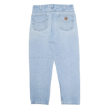 CARHARTT Womens Jeans Blue Regular Straight Stone Wash W34 L30