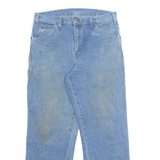CARHARTT Carpenter Cargo Mens Jeans Blue Loose Straight W32 L30