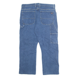 DICKIES Carpenter Cargo Mens Jeans Blue Loose Straight W36 L27