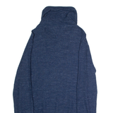 TOMMY HILFIGER Mens Jumper Blue Roll Neck Tight Knit S