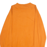 CASUALX Outdoor Canoeing Embroidery Mens Patterned Jumper Orange Crew Neck XL