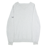 CALVIN KLEIN Golf Mens Patterned Jumper Grey Striped V-Neck Tight Knit L