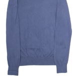 TOMMY HILFIGER Mens Jumper Blue Crew Neck Tight Knit XS