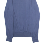 TOMMY HILFIGER Mens Jumper Blue Crew Neck Tight Knit XS