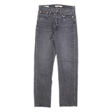 LEVI'S Wedgie Big E Womens Jeans Grey Slim Straight Stone Wash W25 L28