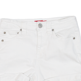 DICKIES High Waisted Womens Denim Shorts White XS W25
