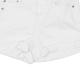 DICKIES High Waisted Womens Denim Shorts White XS W25