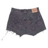 LEVI'S 501 Womens Denim Shorts Black S W27