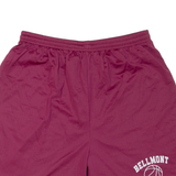 NIKE Mens Sports Shorts Maroon Relaxed L W30
