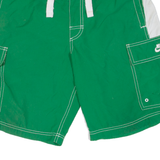 NIKE Mens Sports Shorts Green Relaxed S W30