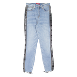 GUESS Spell-Out Womens Jeans Blue Slim Skinny Stone Wash W24 L25