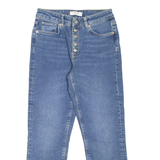 REISS Womens Jeans Blue Regular Straight Stone Wash W26 L27